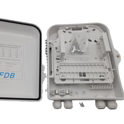 China Outdoor IP65 Premier Fiber Optic Distribution PLC Splitter Waterproof Fiber Optic Distribution Box Premier Pole Mount/Wall Terminal Box FAT 16 Core Mini for sale