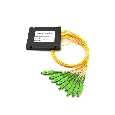 China Fiber Optic 1X2 Micro 1X2 1X4 1X8 1 Splitter 0.9mm 2way 4way 8way FTTH ABS Box Splitter FTTX 1x8 Fiber Optic 16 Fiber Splitter for sale