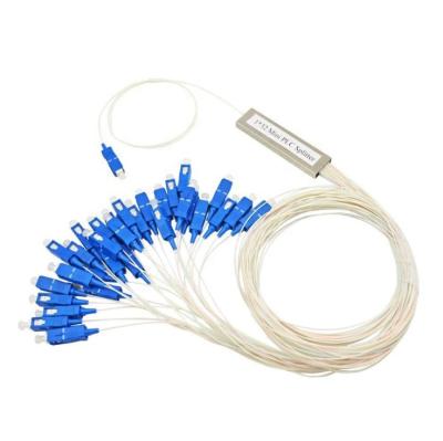 China FTTX 1 32 fbt mini splitter 0.9mm 2way 4way 8way FTTH fiber 1X2 1X4 1X8 1x16 steel fiber optic PLC micro splitter for sale