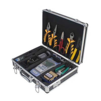 China FTTH Project FTTH Fiber Installation Tools for Installing Quick Fiber Optic Connector and Drop Cable Tool Kits Fiber Optic Tool Bag with VFL for sale