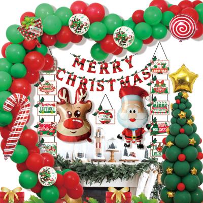 China Christmas Party Decoration Christmas Balloon Party Supplies Balloon 12 Inch Round Latex Film Combination Decoration Christmas Party Foil Balloon for sale