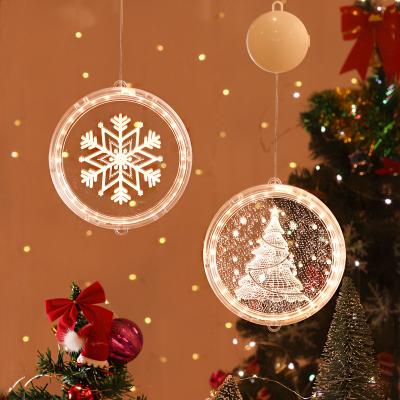 China Creative 3D Chirstmas Decor Hanging LED Decoration Lights Room Modeling Bedroom Holiday Lighting Layout Window Christmas Lights for sale