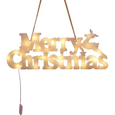 China Christmas Garland Decoration Letter Light Merry Christmas LED Lantern Pendant Light Christamas Tree Decoration Christmas New for sale