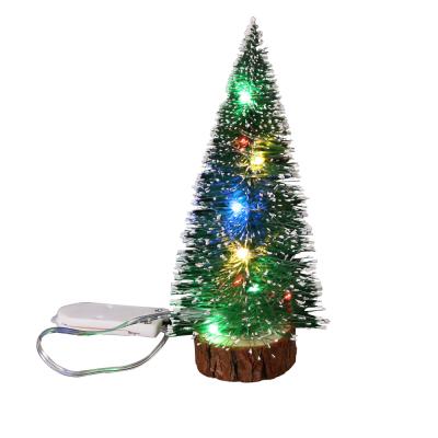 China PVC Artificial Christmas Table Mini Christmas Tree With Lights Popular Christmas Gift Decorated With Small Christmas Tree for sale