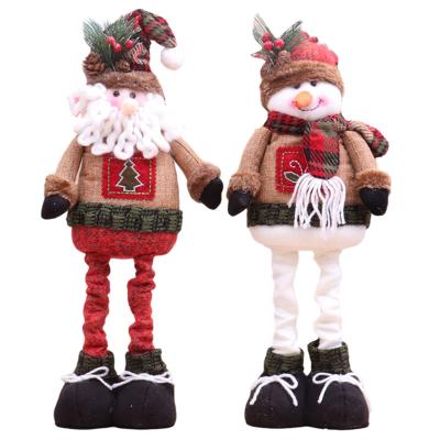 China Retractable Santa Claus Doll Ornament Christmast Xmas Decorations Hotel Christmas Shopping Home Snowman Toys for sale