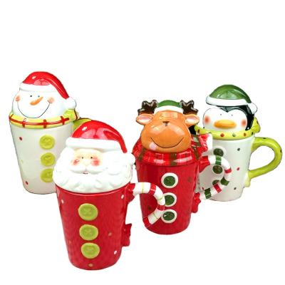 China Christmas Cartoon Christmas Mug Christmas Ceramic Mug Personalized American Gift Mug Santa Elks Mug Coffee Mug for sale