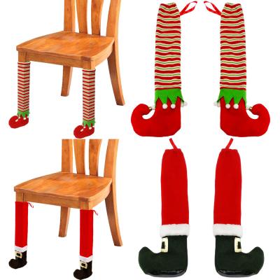 China Lovely 2021 New Christmas Santa Claus Elf Table Foot Cover Colorful Daily Necessities Christmas Table Decorations for sale