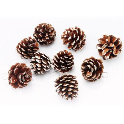 China White Christmas tree pendant painting natural pinecone Christmas tree decorations Christmas pinecone Christmas tree decoration for sale