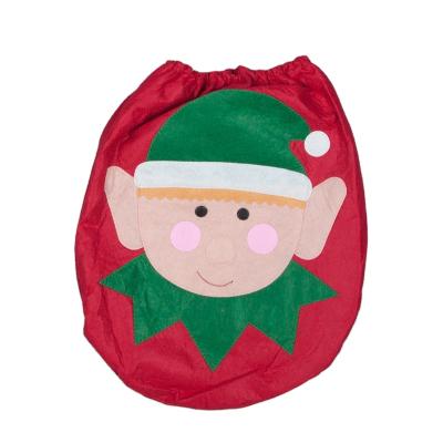 China Christmas home decoration Christmas decorations toilet cover hotel toilet cover with foot protection creative Christmas decorations for sale