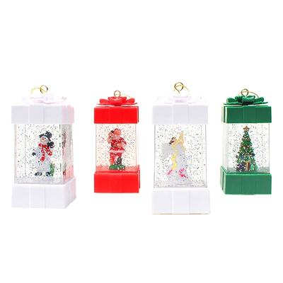 China Popular Hot Sale Christmas Explosion Gift Indoor Christmas Snowman Lighting Gift Home Decorative Rectangular Lantern Red Lights for sale