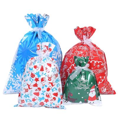 China Christmas Gift Package Pouch Santa Claus New Year Candy Gift Bag Christmas Candy Wrappers New 2021 for sale