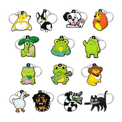 China Custom 2D Cartoon Animals PVC Design Key Chain Hot Key Chain Rubber Soft Customized Key Chain Via DHL/Fedex for sale