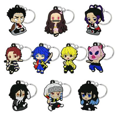 China 2D Cartoon Custom PVC Rubber Soft Design Key Chain Customized Hot Japanese Anime Key Chain Key Chain Via DHL/Fedex for sale