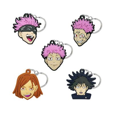 China 2D Cartoon Custom PVC Rubber Soft Design Key Chain Customized Hot Japanese Anime Key Chain Key Chain Via DHL/Fedex for sale