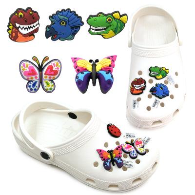 China Original High Quality PVC Rubber Shoe Lace Dinosaur Hoop Charms Custom Shoes Hoop Decoration Charms Wholesale Via DHL for sale