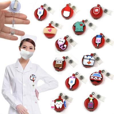 China Wholesale Medical Yo-Yo ID Badge Holders Custom Trunk Telescopic Tag Rope Easy To Pull String Telescopic Work Card DHL/Fedex HYB for sale