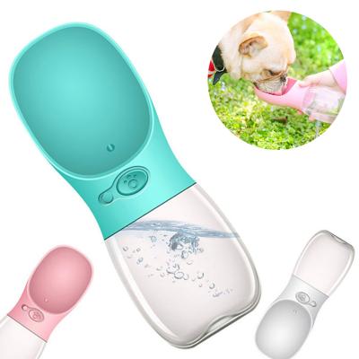 China High Quality Sustainable 2 In 1 Feeder Plastic Food Drinking Portable Pet Water Bottle for sale