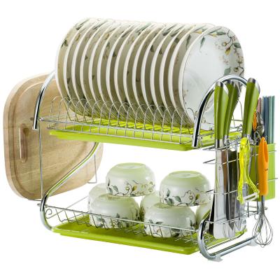 China Amazon Kitchen Organization Dish Drainer Rack Stainless Steel 3 Tier Kitchen Viable Hot Selling Dish Rack for sale