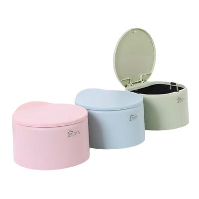 China High Quality Viable Amazon Hot Sale Mini Round Pp Press Garbage Waste Bins Office Trash Can For Home Office for sale