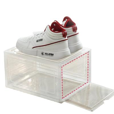 China (Size) adjustable transparent plastic shoe box for sale