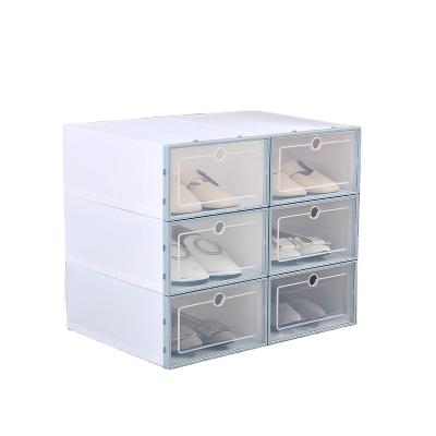 China Custom Wholesale Hot Selling Durable Simple Durable Clear Stackable Plastic Shoe Box Viable Storage for sale