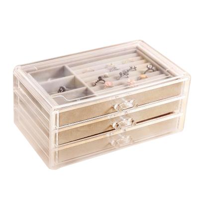 China Plastic Stored Organizer Storage Box Jewelry Storage Box for sale