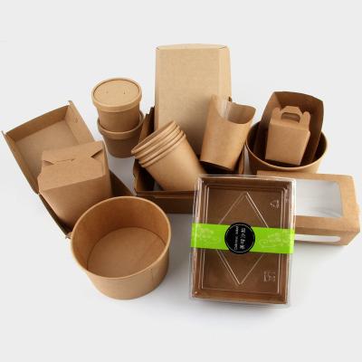 China Disposable catering carton custom cake West point baking kraft paper box fried chicken burger fast food takeaway packaging box Te koop