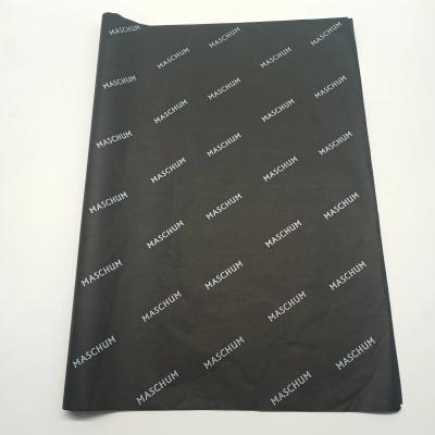 Chine Custom printed black 17 gsm 28 gsm custom logo gift wrapping paper clothing tissue paper à vendre