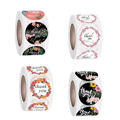 China In stock custom adhesive waterproof packaging label personalised round roll printed logo stickers à venda