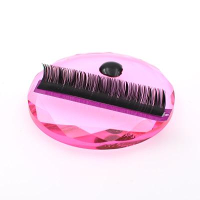 China Jade Stone Glue Stand/Eyelash Extension Glue Holder Transparent Crystal Glass Pad Eyelash Glue for sale