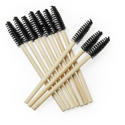 China Disposable Bamboo Wick Sweep Eco-Friendly Disposable Bamboo Makeup Eyelash Brush/Bamboo Wick Brush/Black Bamboo Mascara Brushes for sale