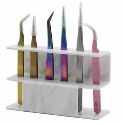 China Fashionable acrylic wick tweezer holder/Marble tweezer holder tools holder/Eyelash tweezer display holder for sale