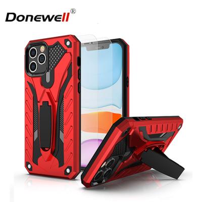 China High Shielding 2in1 Phone Case For iPhone 12 2in1 Phone Case With Phone Holder For iPhone 12Pro for sale