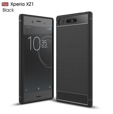 China Good to protect front and back from scrach and dust for Sony Xperia XZ1 cell phone tpu case, carbon fiber back cover for sony xz for sale