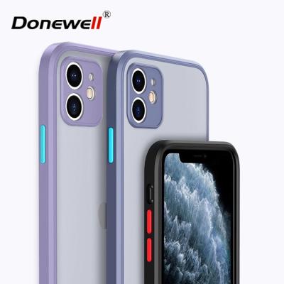 China Colorful High Back Cover Skin Feeling Matte PC TPU Protector Phone Case For iPhone 12 Pro Max for sale