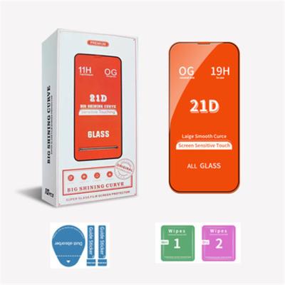 China Top Sale 21D Anti-broken Tempered Glass Screen Protectors For iPhone 13 / PRO 13 Screen Glass Protector for sale