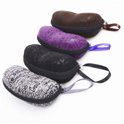 China For Glasses Custom Logo EVA Sun Glasses Sunglasses Case With Zipper Hook for sale