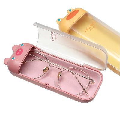 China 2021 Custom Unique Creative Colorful Plastic Girl's Sunglasses Case Transparent Clear Box For Kids for sale