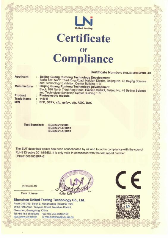 CE - Beijing Guang Run Tong Technology Development Co.,Ltd