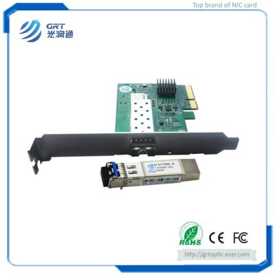 China Cost effective PCIe 10Gigabit 1-Port Ethernet Network Server Adapter Card  with 10G Single Mode Module for sale