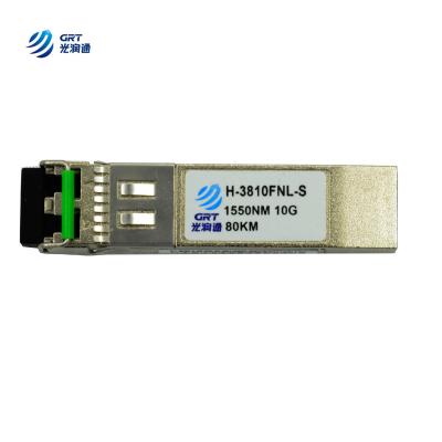 China 10G-ZR Singlemode SM 1550nm 10G 80km SFP plus Fiber Optical Module for sale