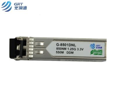 China Gigabit 1000SX (LC) multi-mode SFP 550m 850nm Optical Fiber Transceiver for sale