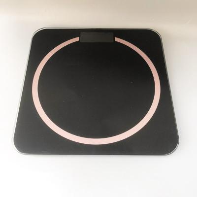 China Bathroom Personal Body Weight Measures Weighing Machine Digital Electronic Digital Weight Glass Smart Scale 280*280*4.5MM for sale