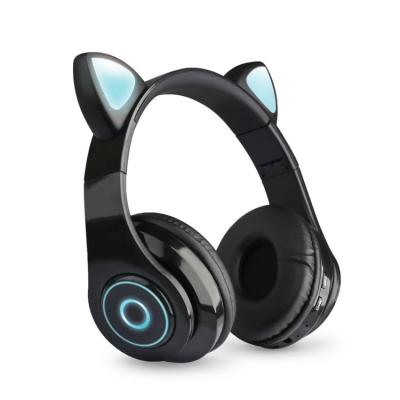 China Cute Cat Ear Headphones BT 5.0 Gaming Earbuds Music Earphone Game Earbuds audifonos b39 Stereo Headset for sale