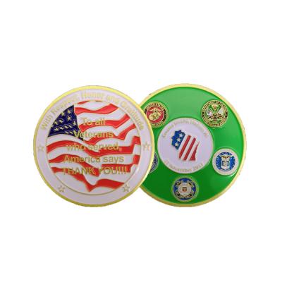 China Quality Customized Europe Veterans Metal Military Souvenir Challenge Coin for sale