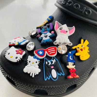 China Instock Clog Charm New Cartoon Rugrats PVC Shoe Accessories Kids Clog Shoe Charm For Croc Charm Kid Gift for sale