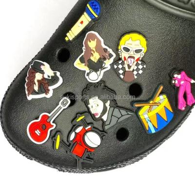 China Clog Charm 2021 New Selena Soft PVC Shoe Charm Serena Promotional Shoes Decoration Charms for Croc Charms for sale