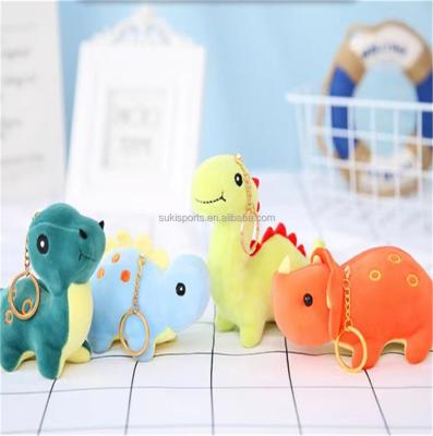 China Cute Gift Plush Dinosaur Big Funny Keychains Eyes Stuffed Toy Plush Dragon Car Pendant Soft Animal for sale