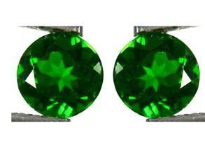 China 0.0065 Carats 1mm Chrome Diopside Gemstones Green Normal Faceted Cut for sale