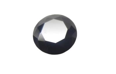 China 4mm Diamond Cut Black Spinel Gemstone , Round Semi Precious Stones for sale